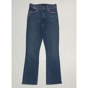 Mother The Snap Hustler Women's Ankle Jeans Size 26 X 27 High Rise Blue Med Wash
